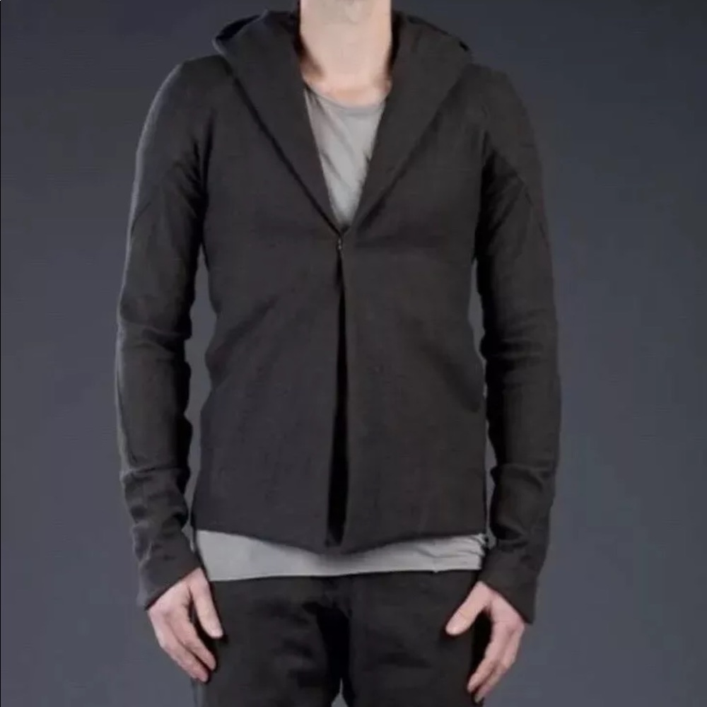 Devoa Mens Size 3 Medium Jacket Gray Hoodie NWT